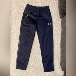 Under Armour navy blue polyester jogger pants size youth boys 7.